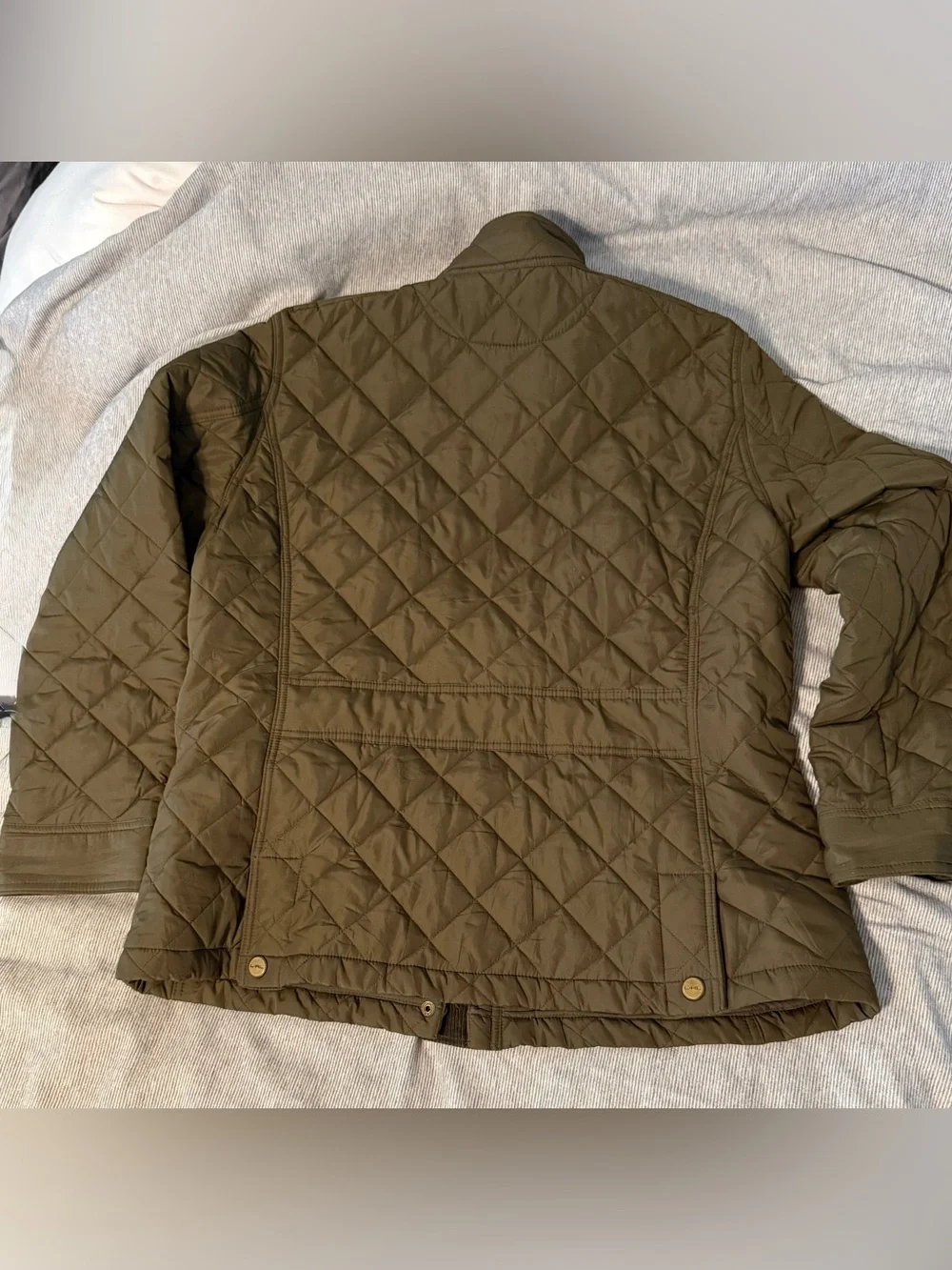 Ralph Lauren Womens Quilted Jacket Equestrian Style Barn Coat Green Size XL - Picture 8 of 10